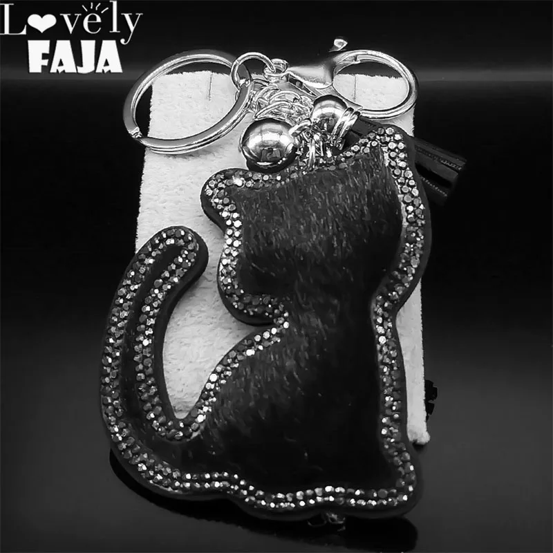 Gothic Black Cat Crystal Keychain Cute Animal Key Ring Goth Bell Tassel Key Chain Car Bag Accessories Jewelry Gifts for Women
Gothic Black Cat Crystal Keychain Cute Animal Key Ring Goth Bell Tassel Key Chain Car Bag Accessories Jewelry Gifts for Women