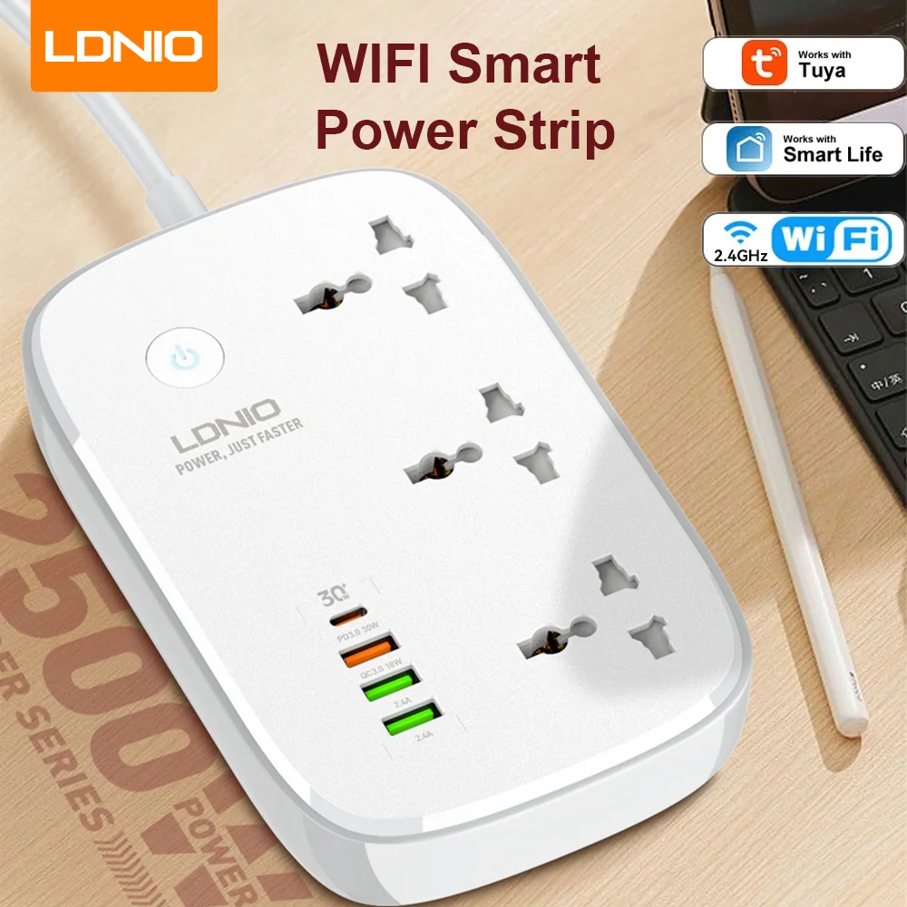 LDNIO TUYA WIFI Power Strip EU/US/UK Universal Outlet Socket Adapter For Smart Life APP Wireless Remote Control Smart Plug
LDNIO TUYA WIFI Power Strip EU/US/UK Universal Outlet Socket Adapter For Smart Life APP Wireless Remote Control Smart Plug
