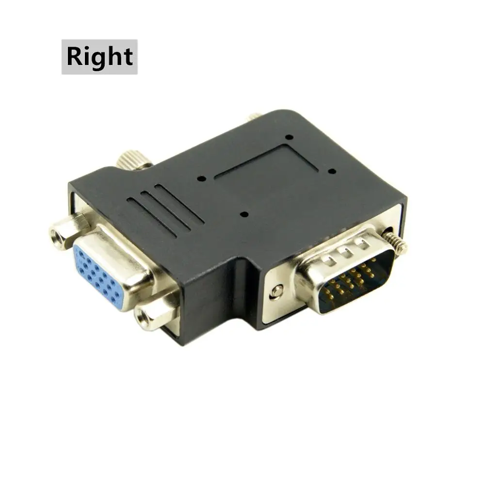 

90 Degree right Angled VGA Male To Female extension Adapter DB 15PIN extender