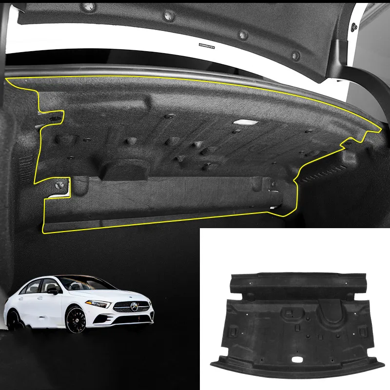 

Для Mercedes-Benz A Class W177 A200 A180 2019-2022 Стайлинг Автомобильный багажник звуконепроницаемый хлопковый коврик стикер защита багажника спинка H