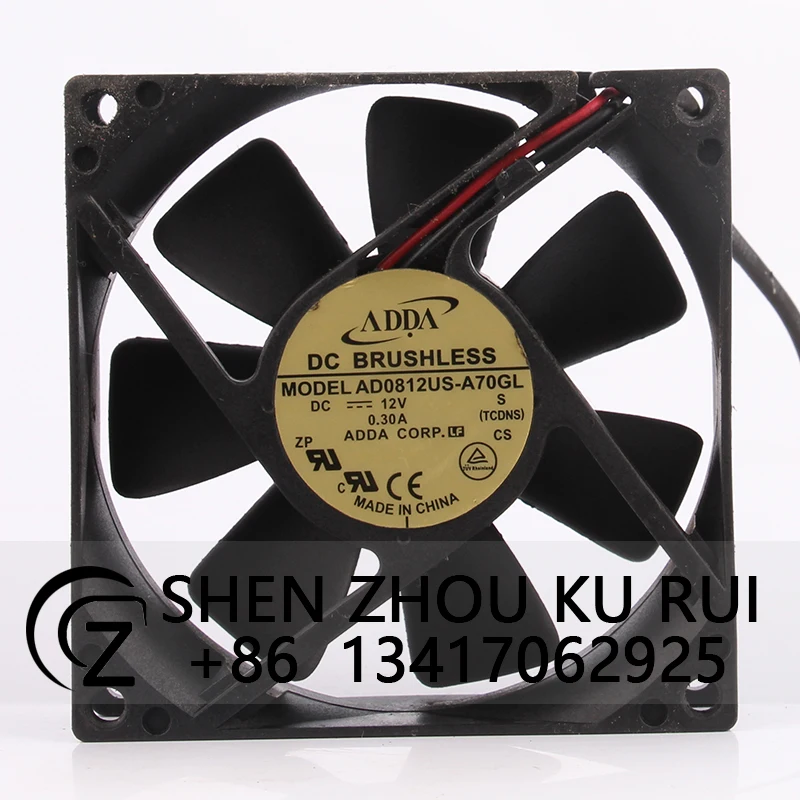 

AD0812US-A70GL Case Cooling Fan for ADDA DC12V 0.30A EC AC 80x80x25MM 8CM 8025 Centrifugal Exhaust Industrial Axial Ventilation