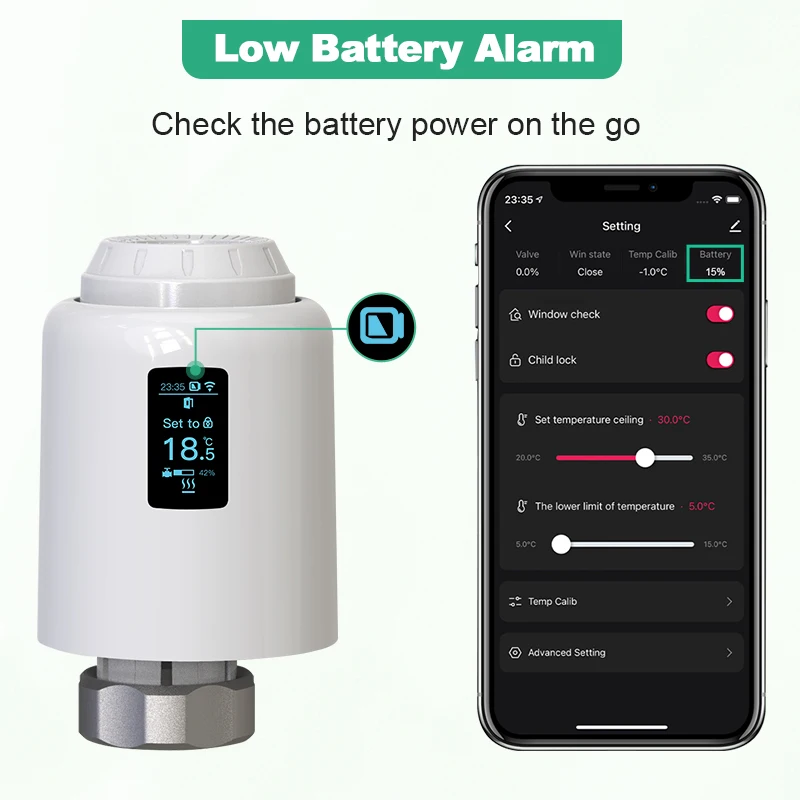 Zigbee 3.0 Smart Home Thermostat Tuya Wifi Temperature Heater Radiator Valve Programmable TRV Thermostatic Head Google Alexa
Zigbee 3.0 Smart Home Thermostat Tuya Wifi Temperature Heater Radiator Valve Programmable TRV Thermostatic Head Google Alexa