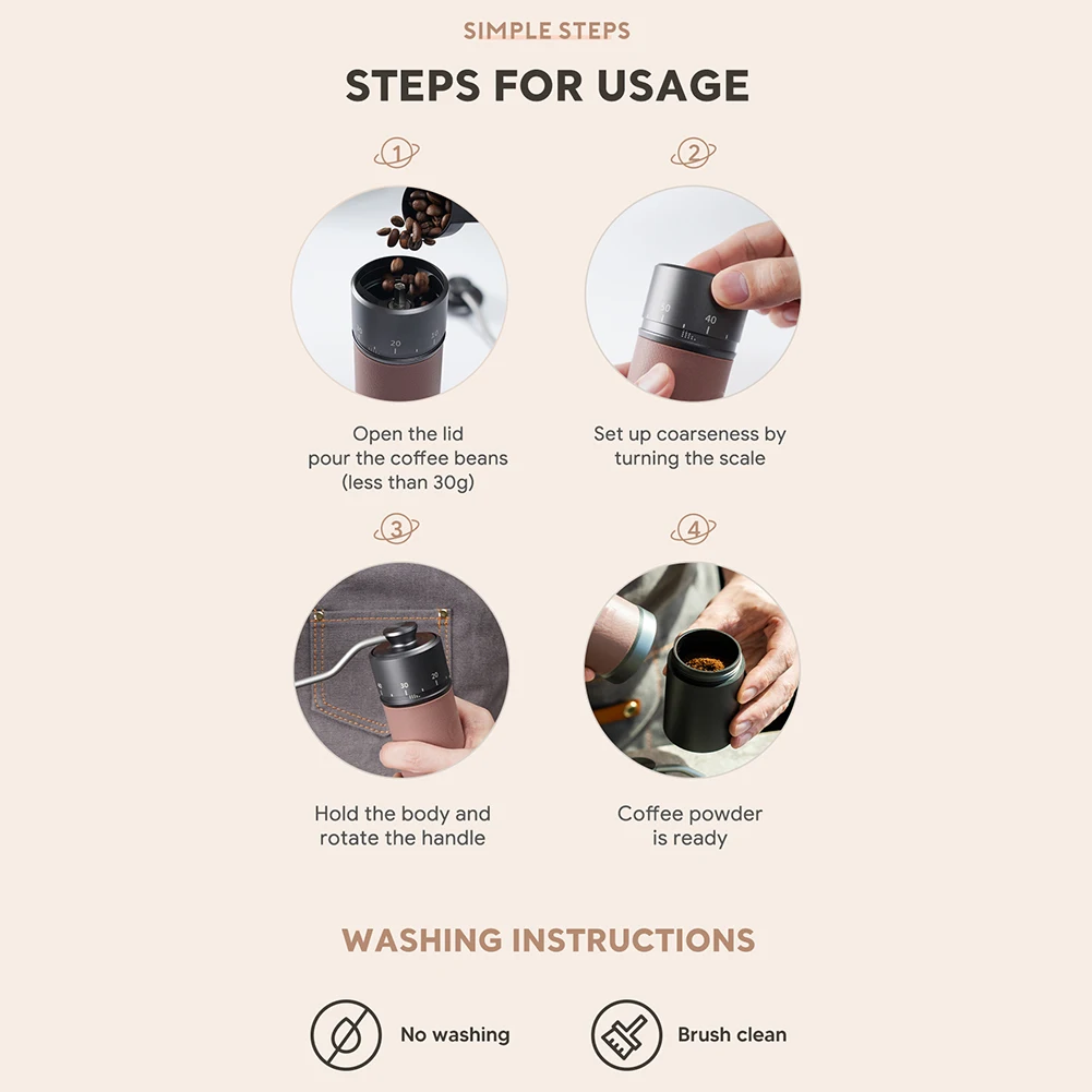Manual Coffee Grinder Portable High Quality Hand Grinder Hexagon Stainless Steel Ball Grinder Adjust Coffee Thickness Mill Tool
Manual Coffee Grinder Portable High Quality Hand Grinder Hexagon Stainless Steel Ball Grinder Adjust Coffee Thickness Mill Tool