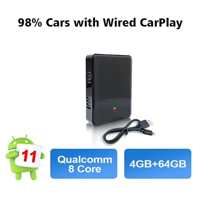 Carplay Ai Box Wireless Car Play Netflix Multimedia 4+64G Audio Navigation Android 11 Android Auto Apple-Carplay Adapter
Carplay Ai Box Wireless Car Play Netflix Multimedia 4+64G Audio Navigation Android 11 Android Auto Apple-Carplay Adapter