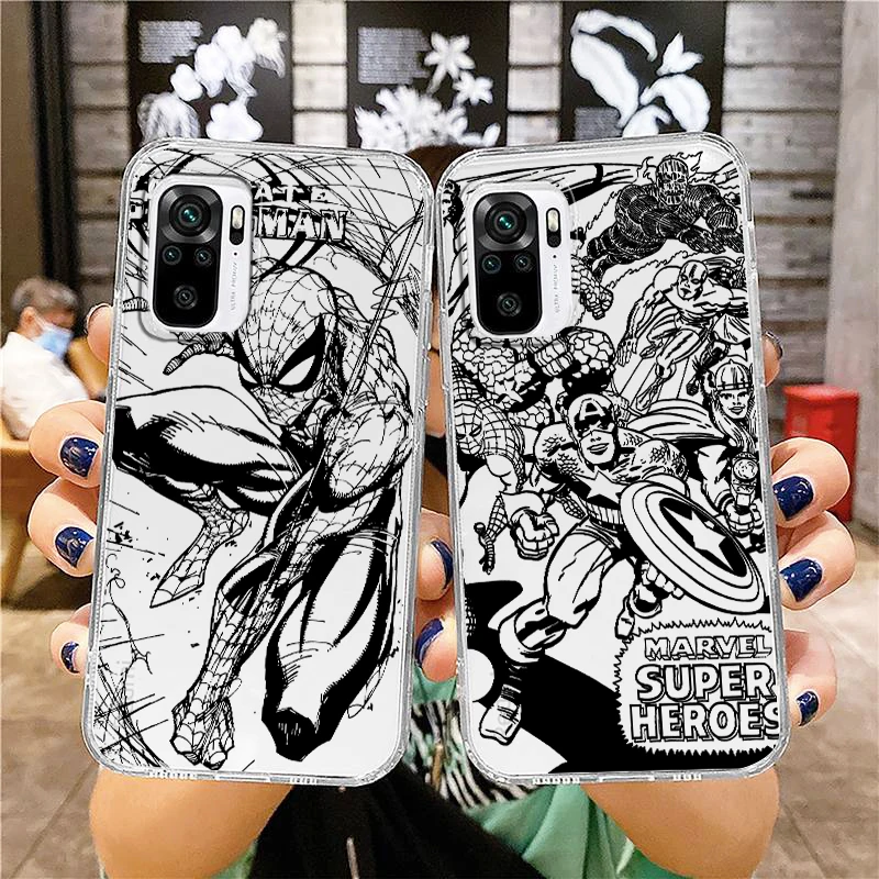 Marvel Logo Cartoon Superhero For Xiaomi Redmi Note 12 10 11 9 Pro Plus Speed 11S 11T 10S 9 8 5G Transparent Phone Case Cover
Marvel Logo Cartoon Superhero For Xiaomi Redmi Note 12 10 11 9 Pro Plus Speed 11S 11T 10S 9 8 5G Transparent Phone Case Cover