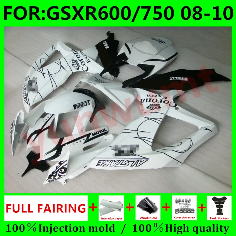 Обтекатели для мотоциклов SUZUKI GSXR600 GSXR750 2008 2009 2010 K8 K9 GSXR 600 750 08 09 10, комплект обтекателей черного и белого цвета
Обтекатели для мотоциклов SUZUKI GSXR600 GSXR750 2008 2009 2010 K8 K9 GSXR 600 750 08 09 10, комплект обтекателей черного и белого цвета
