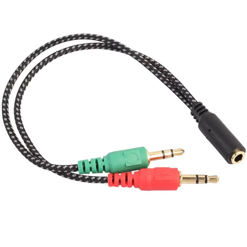 Splitter Headphones jack 3.5 mm Stereo Audio Y-Splitter 1 Male 2 Female Cable Adapter with separate headphone / microphone plug
Splitter Headphones jack 3.5 mm Stereo Audio Y-Splitter 1 Male 2 Female Cable Adapter with separate headphone / microphone plug
