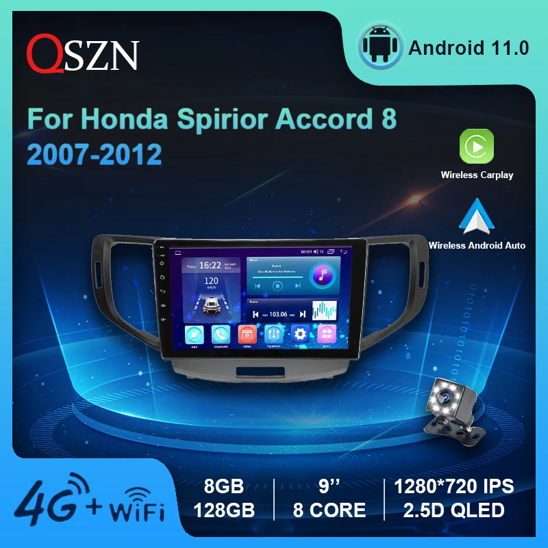 Android 11 Car Radio For Honda Spirior Accord 8 2007-2012 Video Multimedia Player WIFI Wireless Carplay Auto 8G+128G GPS IPS DSP
Android 11 Car Radio For Honda Spirior Accord 8 2007-2012 Video Multimedia Player WIFI Wireless Carplay Auto 8G+128G GPS IPS DSP