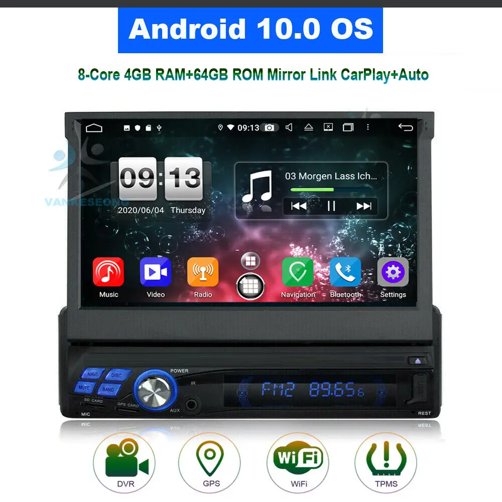 9-дюймовый 8-ядерный процессор DAB + Auto CarPlay, 4 + 64 ГБ, 1 DIN, GPS-навигация, Android 10,0, автомобильный радиоприемник, Bluetooth, автомобильная стереосистема
9-дюймовый 8-ядерный процессор DAB + Auto CarPlay, 4 + 64 ГБ, 1 DIN, GPS-навигация, Android 10,0, автомобильный радиоприемник, Bluetooth, автомобильная стереосистема