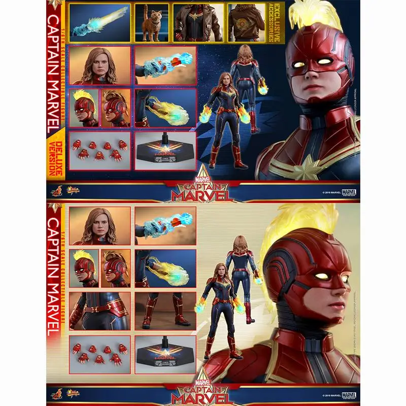 

Genuine Hottoys 1/6 Marvel Captain Marvel AVG 3 Avengers: Infinity War HT MMS522 MMS521 Anime Action Figures Model Toys