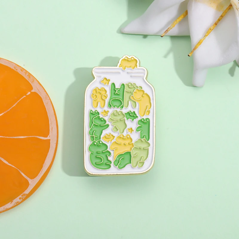 Bottle Frog Enamel Pins Cartoon Animal Enamel Brooches for Backpack Clothes Hat Wholesale Jewelry Lapel PIns for Kids Friends
Bottle Frog Enamel Pins Cartoon Animal Enamel Brooches for Backpack Clothes Hat Wholesale Jewelry Lapel PIns for Kids Friends