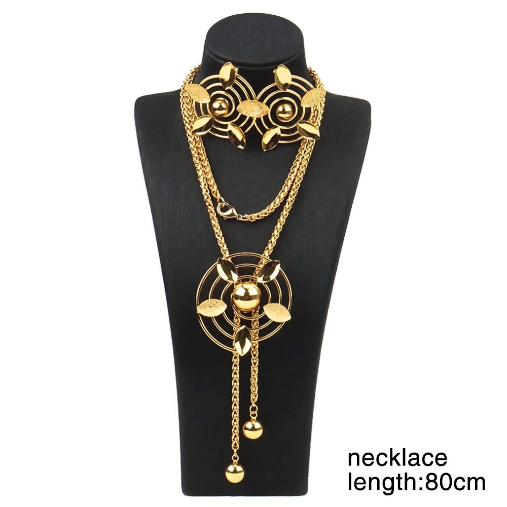 Gold Plated Jewelry Set For Women 2 Pcs Earring Necklace Length Dubai Gold Luxury Jewelry Sets For Women
Gold Plated Jewelry Set For Women 2 Pcs Earring Necklace Length Dubai Gold Luxury Jewelry Sets For Women