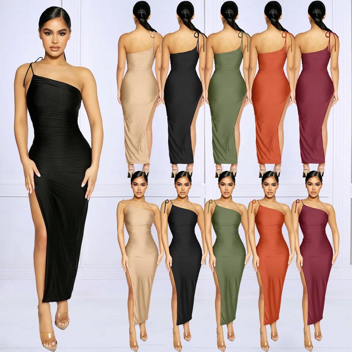 Lovelysales Women's Clothing One Shoulder Slit Dress Bodycon Dress Cheongsam Dress Strawberry Dress CN(Origin) 304
Lovelysales Women's Clothing One Shoulder Slit Dress Bodycon Dress Cheongsam Dress Strawberry Dress CN(Origin) 304