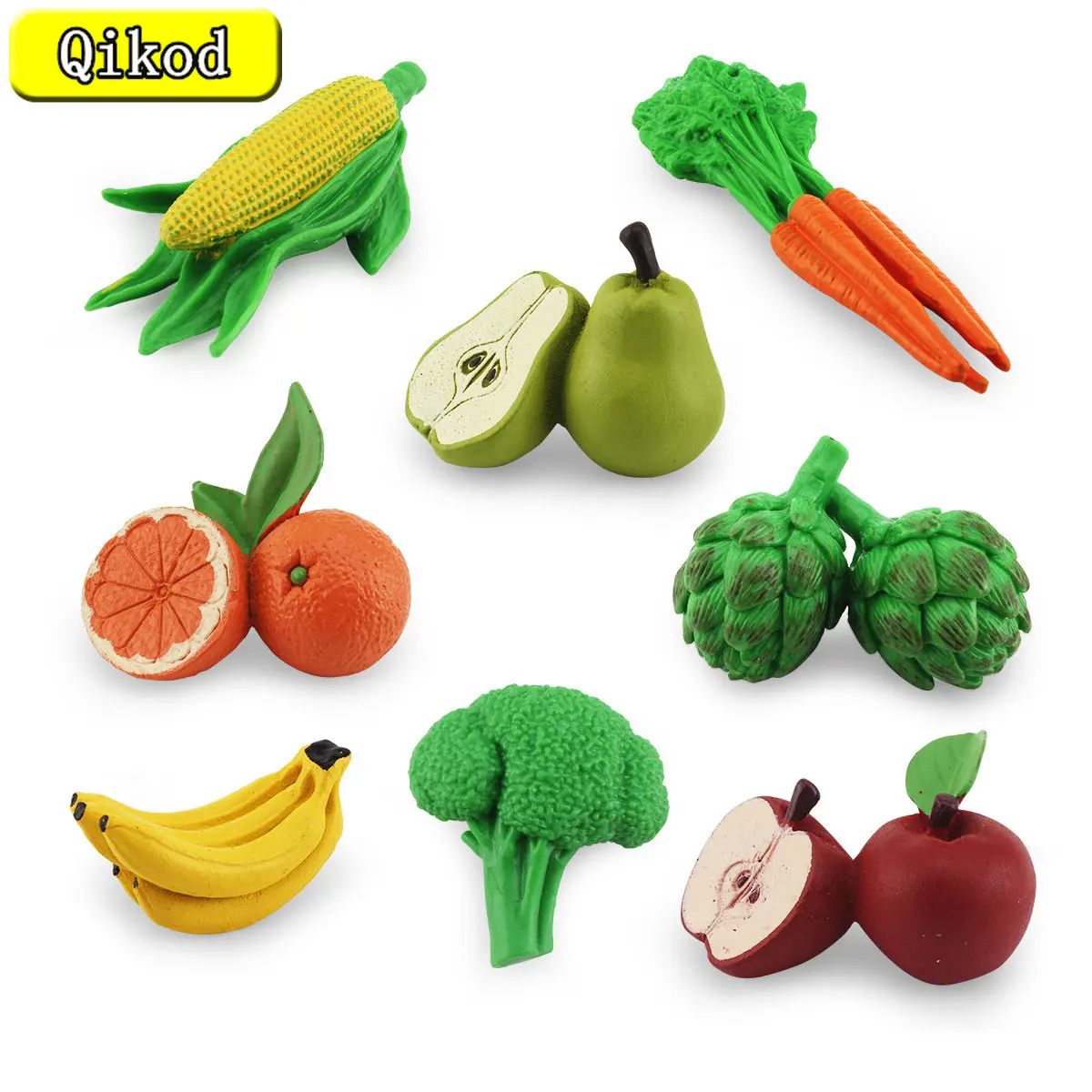 

New Simulated Fruit And Vegetable Model Set Apples Banana Carrot Corn Supplies For Early Educational Toy For Children Kid Gifts