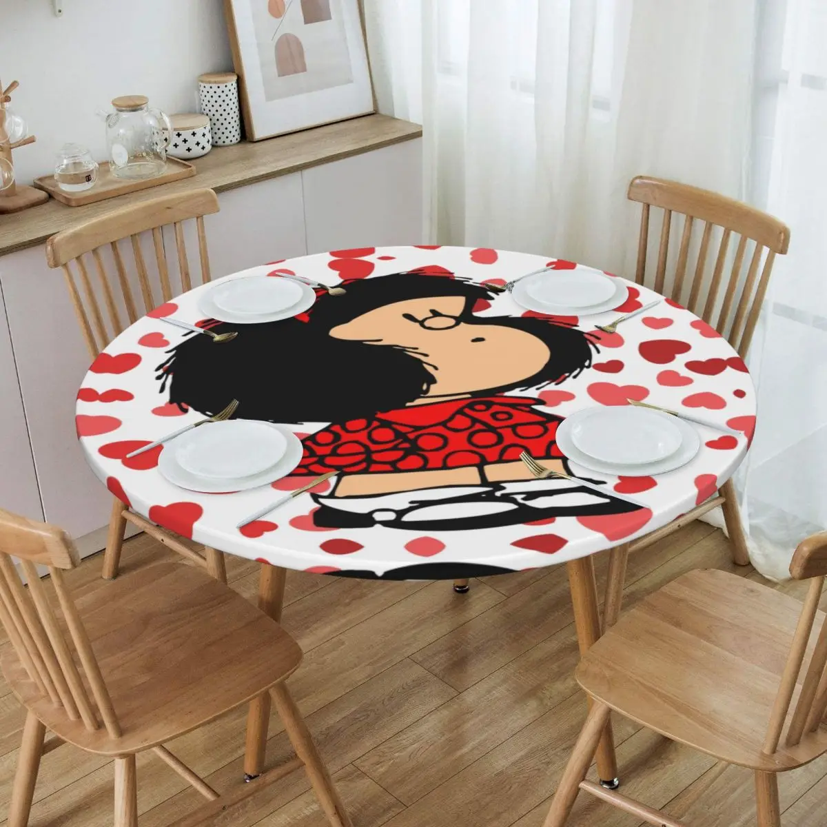 Mafalda Power с удивленным лицом скатерть круглая маслостойкая кавайная мультяшная скатерть для кухни
Mafalda Power с удивленным лицом скатерть круглая маслостойкая кавайная мультяшная скатерть для кухни