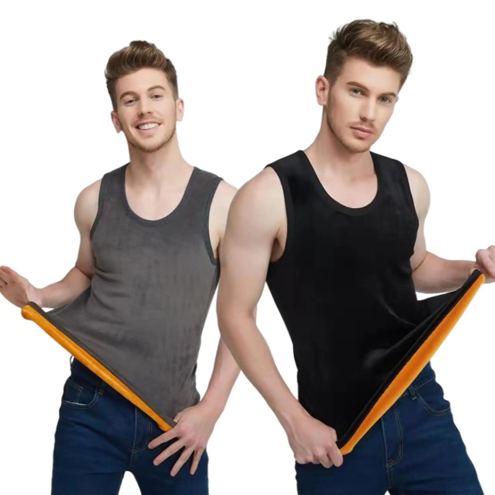 Double-sided velvet men's autumn and winter plus velvet thickened thermal vest vest gold velvet crewneck leggings underwear
Double-sided velvet men's autumn and winter plus velvet thickened thermal vest vest gold velvet crewneck leggings underwear