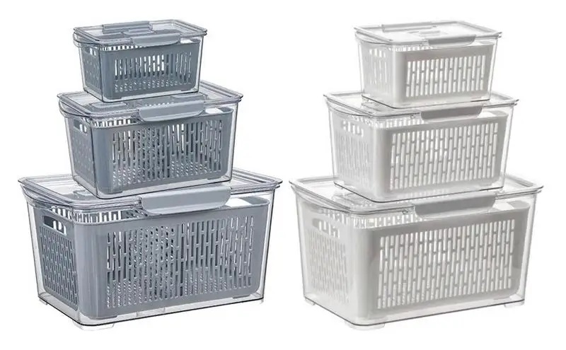 Vegetable Keeper Containers Large Capacity Food Box With Removable Colander And Side Handle For Fruits Veggies kitchen supplies
Vegetable Keeper Containers Large Capacity Food Box With Removable Colander And Side Handle For Fruits Veggies kitchen supplies