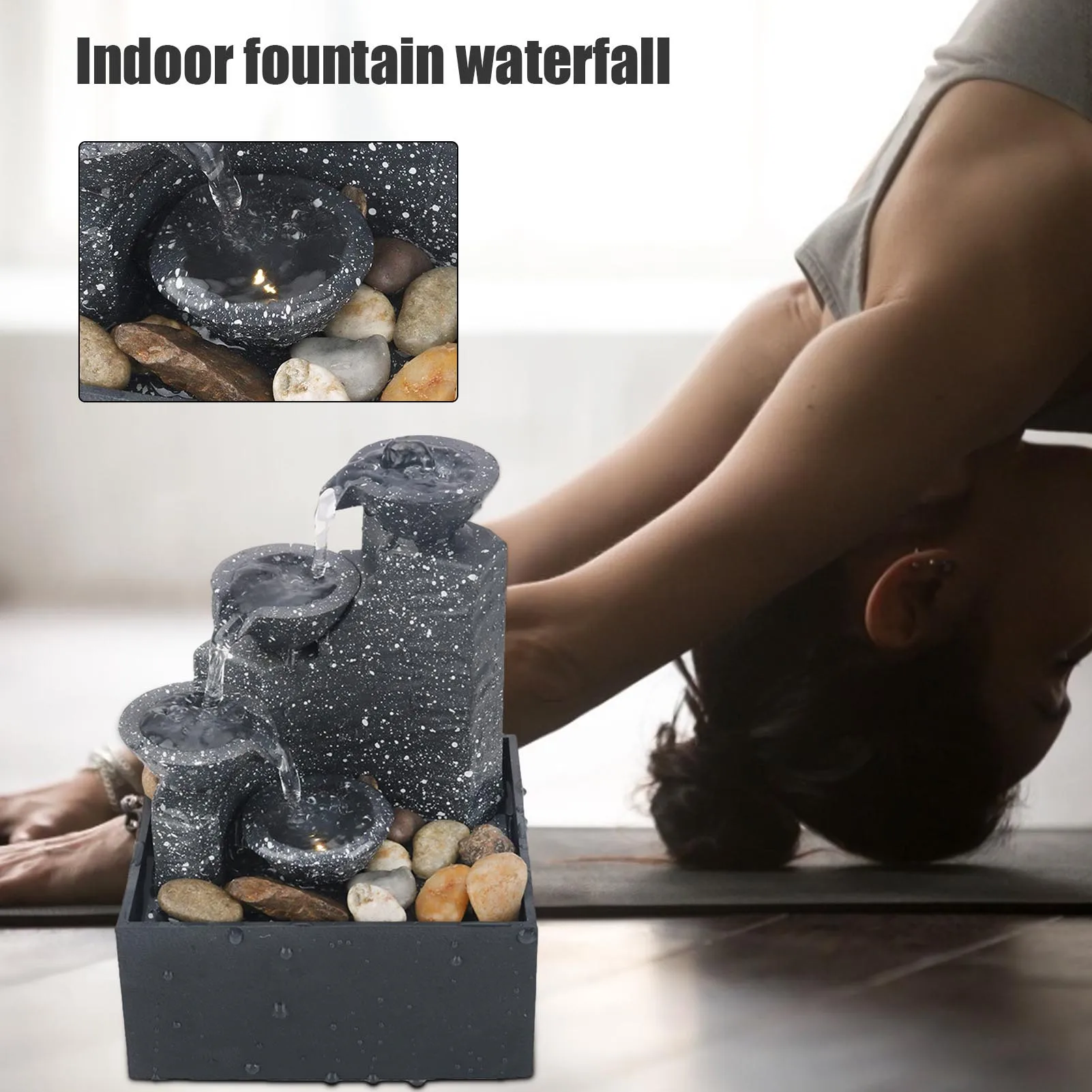 11x9x17cm Interior Water Fountain Flowing Ornament Creative Waterfall Desktop Crafts For Home Living Room Office Decoration
11x9x17cm Interior Water Fountain Flowing Ornament Creative Waterfall Desktop Crafts For Home Living Room Office Decoration