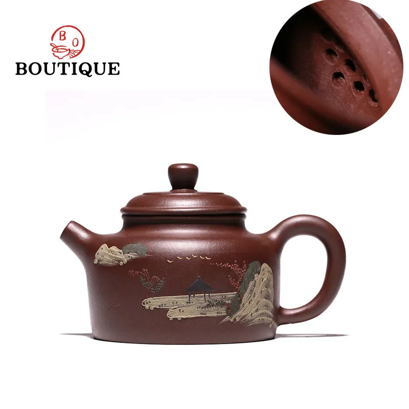 220ml Chinese Yixing Purple Clay Teapot Master Handmade Raw Ore Purple Mud Tea Pot Dezhong Kettle Customized Zisha Tea Set Gifts
220ml Chinese Yixing Purple Clay Teapot Master Handmade Raw Ore Purple Mud Tea Pot Dezhong Kettle Customized Zisha Tea Set Gifts