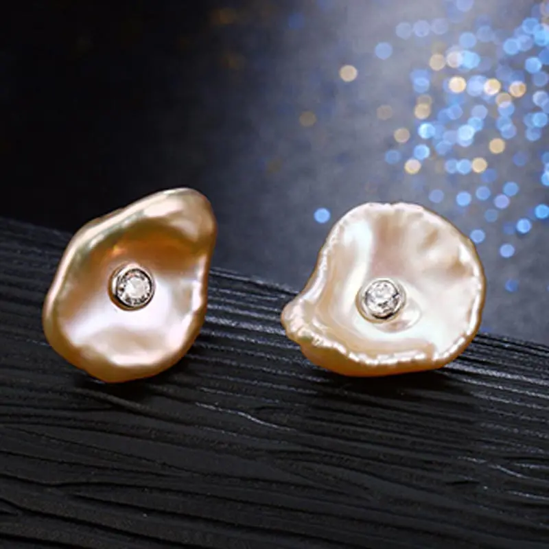 Shineland Baroque Natural Freshwater Pearl Stud Earrings Irregular Shape Brincos for Women Fashion Jewelry 2023 Gift 
Shineland Baroque Natural Freshwater Pearl Stud Earrings Irregular Shape Brincos for Women Fashion Jewelry 2023 Gift