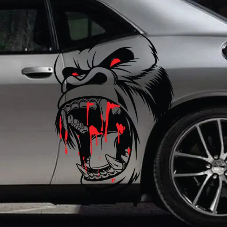 INCLUDES Both Sides - Gorilla King Kong SUV Large Side Blood Grunge Hood Door Bed Car Pickup Vehicle Truck Vinyl Graphic Decal T
INCLUDES Both Sides - Gorilla King Kong SUV Large Side Blood Grunge Hood Door Bed Car Pickup Vehicle Truck Vinyl Graphic Decal T