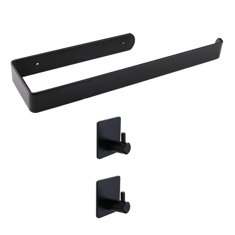 3Pcs Black Kitchen Towel Holder Punch-Free Bathroom Toilet Towel Holder Roll Paper Holder Paper Towel Hanger
3Pcs Black Kitchen Towel Holder Punch-Free Bathroom Toilet Towel Holder Roll Paper Holder Paper Towel Hanger