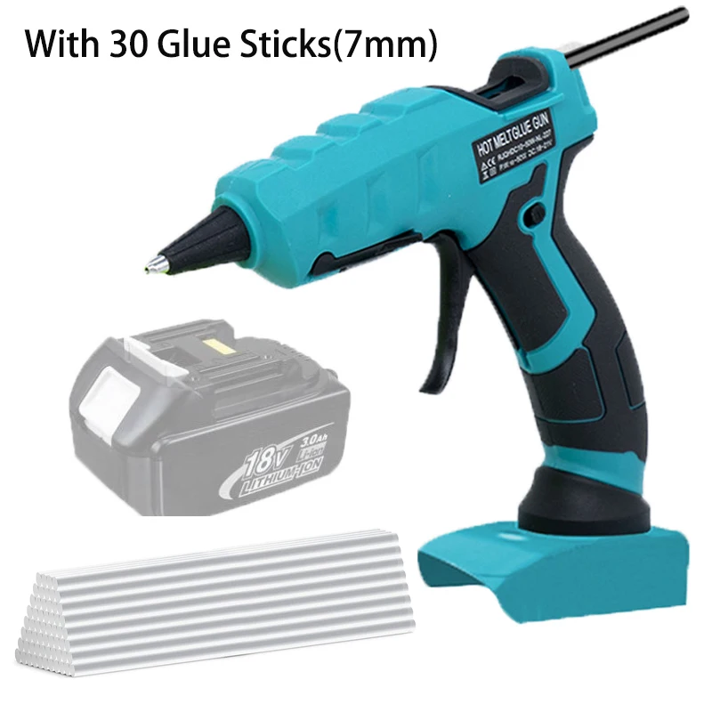 Hot Melt Glue Gun For Makita/DEWALT/BlackDecker/Milwaukee/Bosch 30pc 7mm Glue Sticks 18V Lithium Battery Electric Repair Tool
Hot Melt Glue Gun For Makita/DEWALT/BlackDecker/Milwaukee/Bosch 30pc 7mm Glue Sticks 18V Lithium Battery Electric Repair Tool