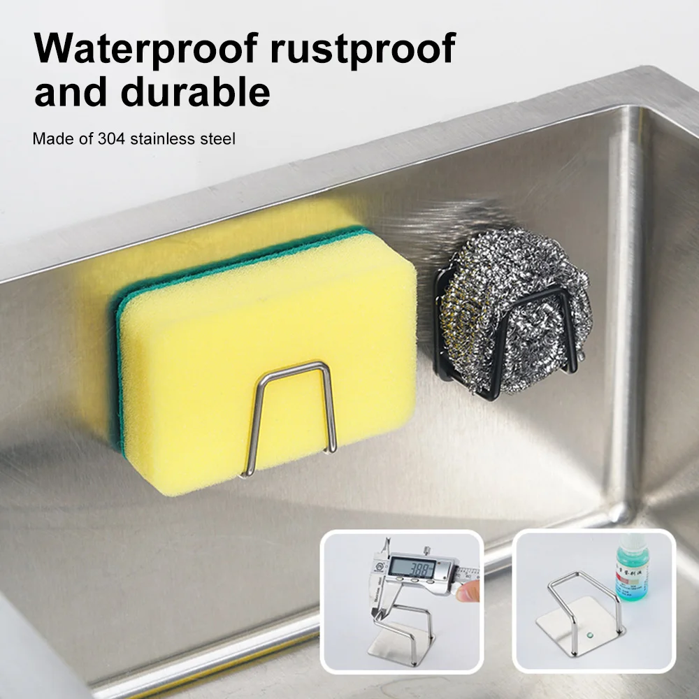 Kitchen Stainless Steel Sink Shelf Sponges Holder Drain Drying Sink Kitchen Wall Hooks Accessories Storage Organizer
Kitchen Stainless Steel Sink Shelf Sponges Holder Drain Drying Sink Kitchen Wall Hooks Accessories Storage Organizer