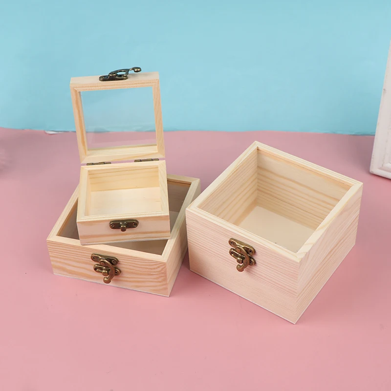 1Pc Wooden Jewelry Display Box Necklace Bracelet Storage Box Plain Wood With Lid Multifunction Square Hinged Craft Gift Boxes
1Pc Wooden Jewelry Display Box Necklace Bracelet Storage Box Plain Wood With Lid Multifunction Square Hinged Craft Gift Boxes