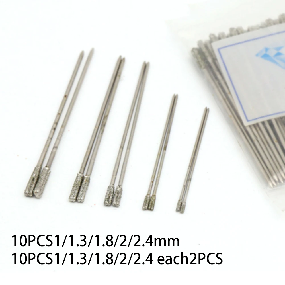 1mm - 2.4mm Diamond Coated Tipped Drill Bits Anti-rust Power Tool Parts Replacement For Drilling Jade Agate Stone Crystal
1mm - 2.4mm Diamond Coated Tipped Drill Bits Anti-rust Power Tool Parts Replacement For Drilling Jade Agate Stone Crystal