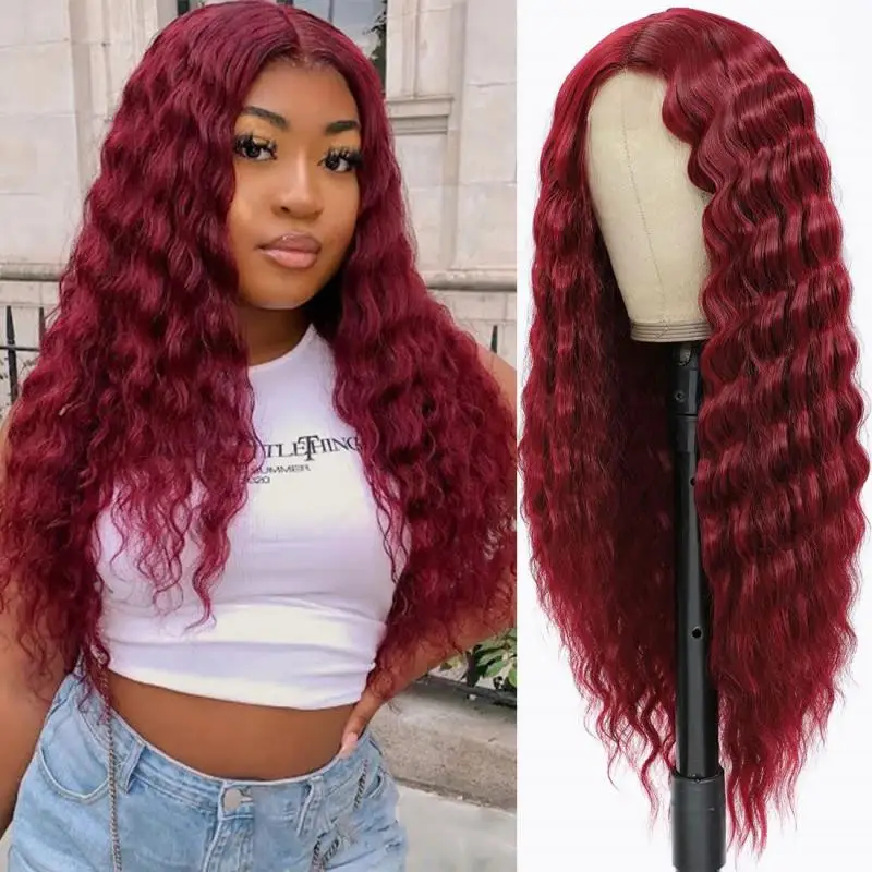 Deep Wave Synthrtic Lace Front Wig Long Burgundy Wave Middle Parting Lace Frontal Wigs Natural Hairline Heat Resistant For Women
Deep Wave Synthrtic Lace Front Wig Long Burgundy Wave Middle Parting Lace Frontal Wigs Natural Hairline Heat Resistant For Women
