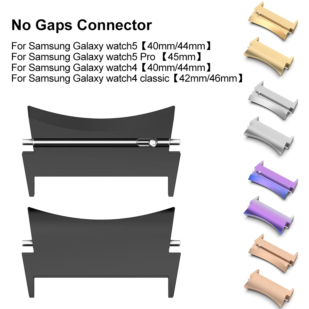 Металлический соединитель для умных часов 22 мм, ремешок из нержавеющей стали для часов, адаптер, аксессуары для Samsung Galaxy Watch 5 Pro 4 Classic 
Металлический соединитель для умных часов 22 мм, ремешок из нержавеющей стали для часов, адаптер, аксессуары для Samsung Galaxy Watch 5 Pro 4 Classic