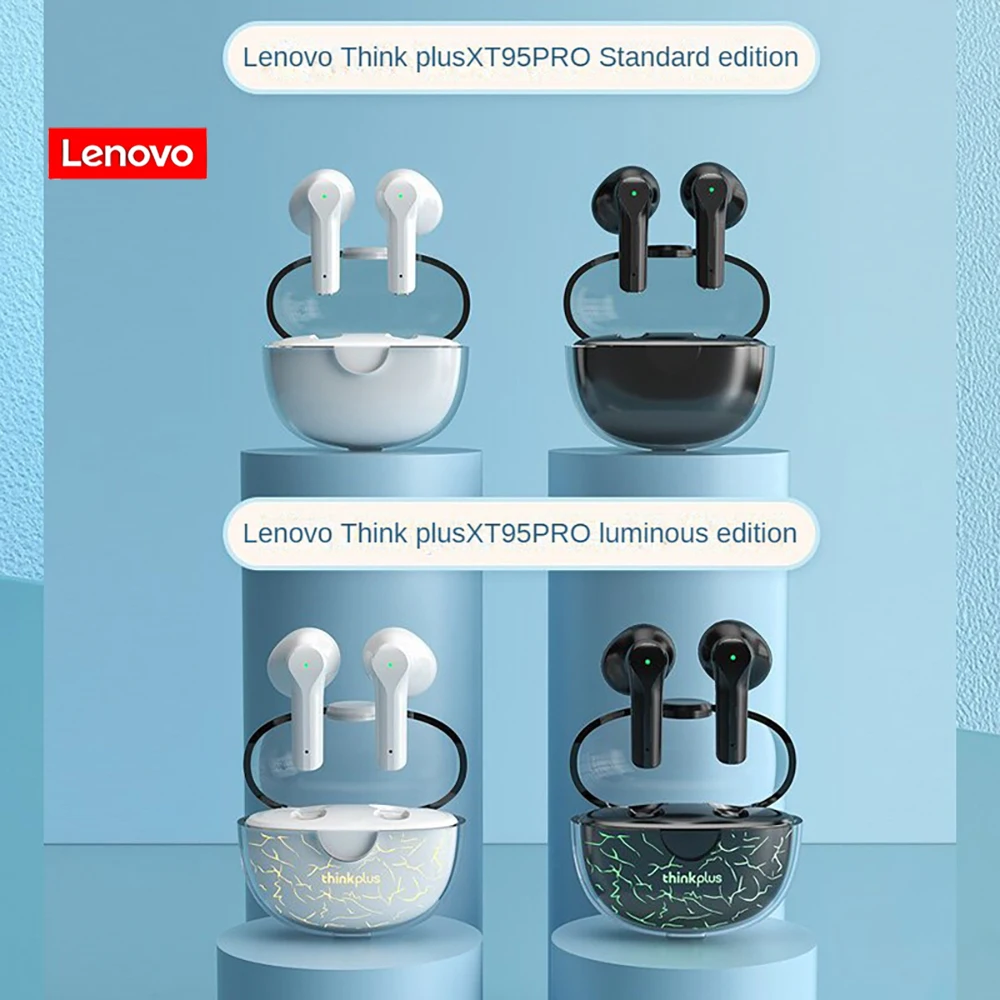 Lenovo XT95 Pro Bluetooth 5.1 Sport Waterproof Wireless Earbuds With Microphone Light-emitting Smart TWS In-Ear Music Headphones
Lenovo XT95 Pro Bluetooth 5.1 Sport Waterproof Wireless Earbuds With Microphone Light-emitting Smart TWS In-Ear Music Headphones