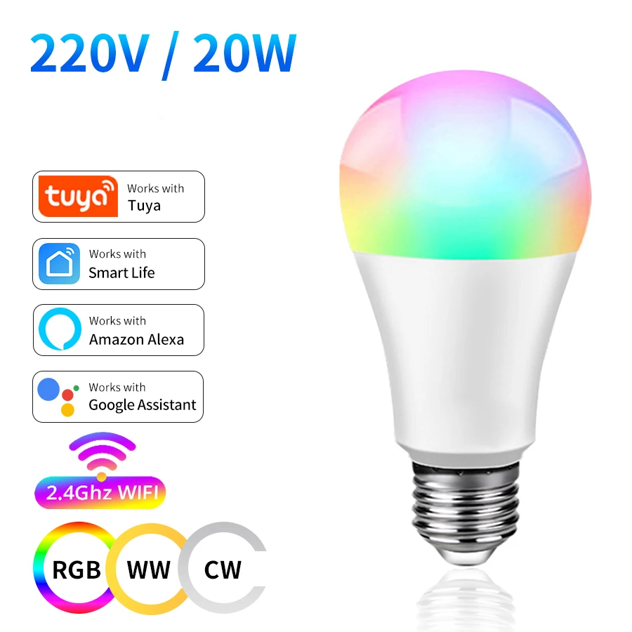 Умная светодиодная лампа Aamasun E27 RGB 
Умная светодиодная лампа Aamasun E27 RGB