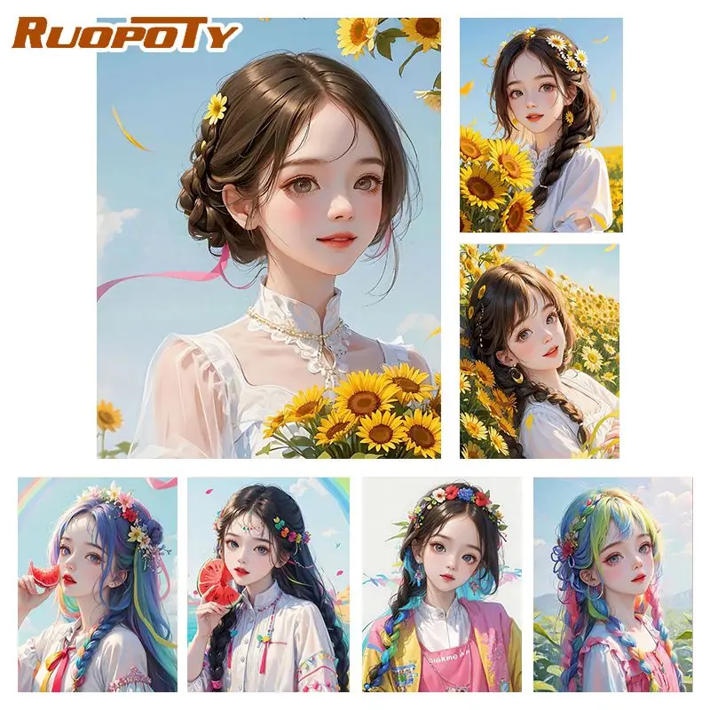 RUOPOTY Oil Painting By Number Beautiful Girl Painting By Number Drawing On Canvas Painting Wall Decor
RUOPOTY Oil Painting By Number Beautiful Girl Painting By Number Drawing On Canvas Painting Wall Decor