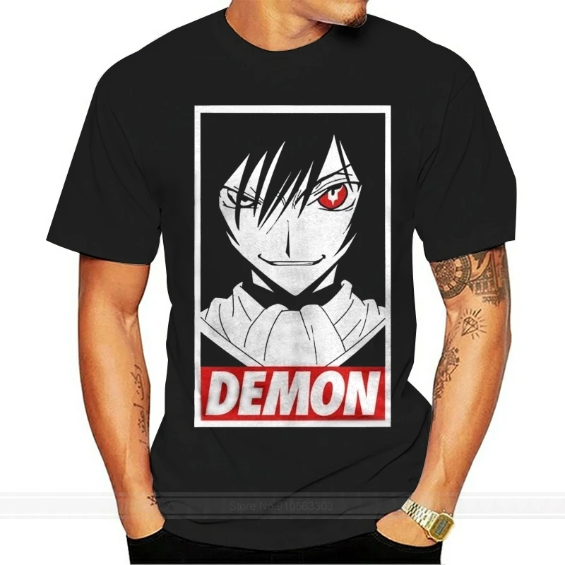 Мужская футболка с рисунком демона, забавная футболка Geass, новинка, мужская летняя модная футболка, европейский размер
Мужская футболка с рисунком демона, забавная футболка Geass, новинка, мужская летняя модная футболка, европейский размер