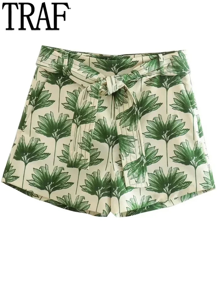 TRAF Green Print Bermuda Shorts Woman High Waist Casual Shorts Sets Baggy Summer Shorts For Women Streetwear Beach Short Pants
TRAF Green Print Bermuda Shorts Woman High Waist Casual Shorts Sets Baggy Summer Shorts For Women Streetwear Beach Short Pants