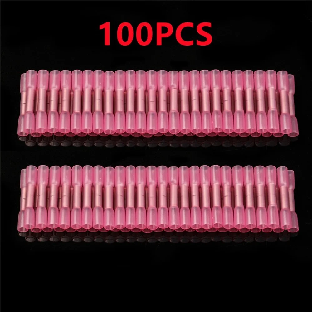 100PCS Red 22-18 AWG Heat Shrink Butt Cable Wire Crimp Connector 0.5-1.5mm² Electrical Terminal Quick Connect Connector BHT1.25
100PCS Red 22-18 AWG Heat Shrink Butt Cable Wire Crimp Connector 0.5-1.5mm² Electrical Terminal Quick Connect Connector BHT1.25