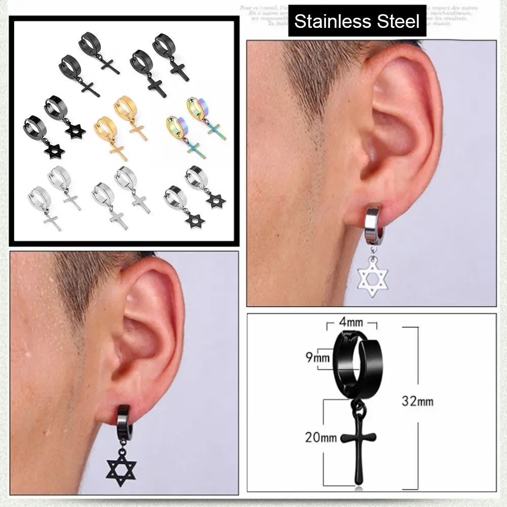 1Pc Men / Women Punk Gothic Hoop Piercing Ear Stud Pendant Cross Stars Dangle Earrings
1Pc Men / Women Punk Gothic Hoop Piercing Ear Stud Pendant Cross Stars Dangle Earrings