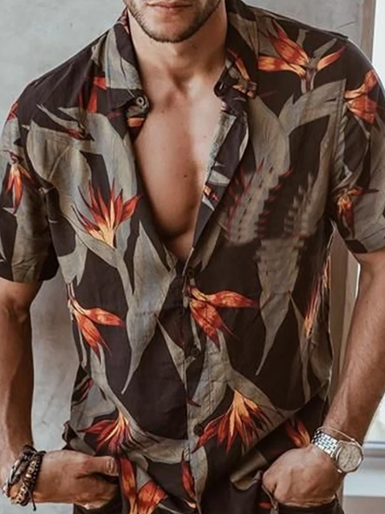 Summer Hawaiian Beach Printed Shirts Mens Casual Short Sleeve Turn Down Collar Holiday Vacation Tops 2022 Slim Buttoned T Shirts
Summer Hawaiian Beach Printed Shirts Mens Casual Short Sleeve Turn Down Collar Holiday Vacation Tops 2022 Slim Buttoned T Shirts