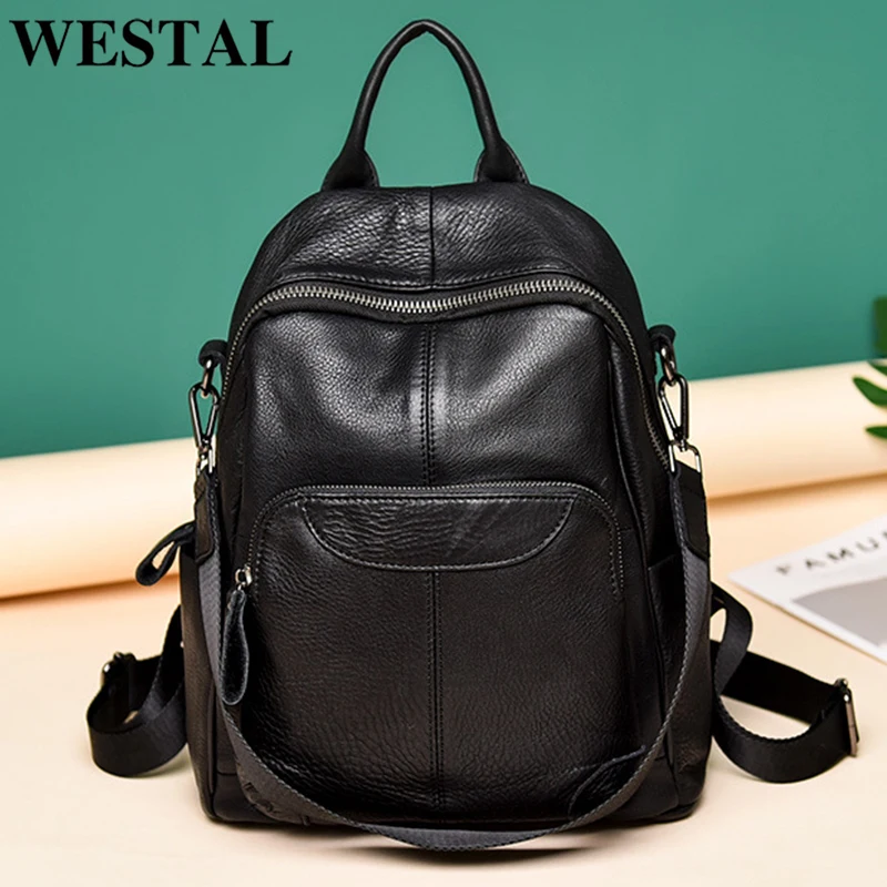 Женский кожаный рюкзак WESTAL, черный кожаный рюкзак с ручками для ноутбука и путешествий
Женский кожаный рюкзак WESTAL, черный кожаный рюкзак с ручками для ноутбука и путешествий