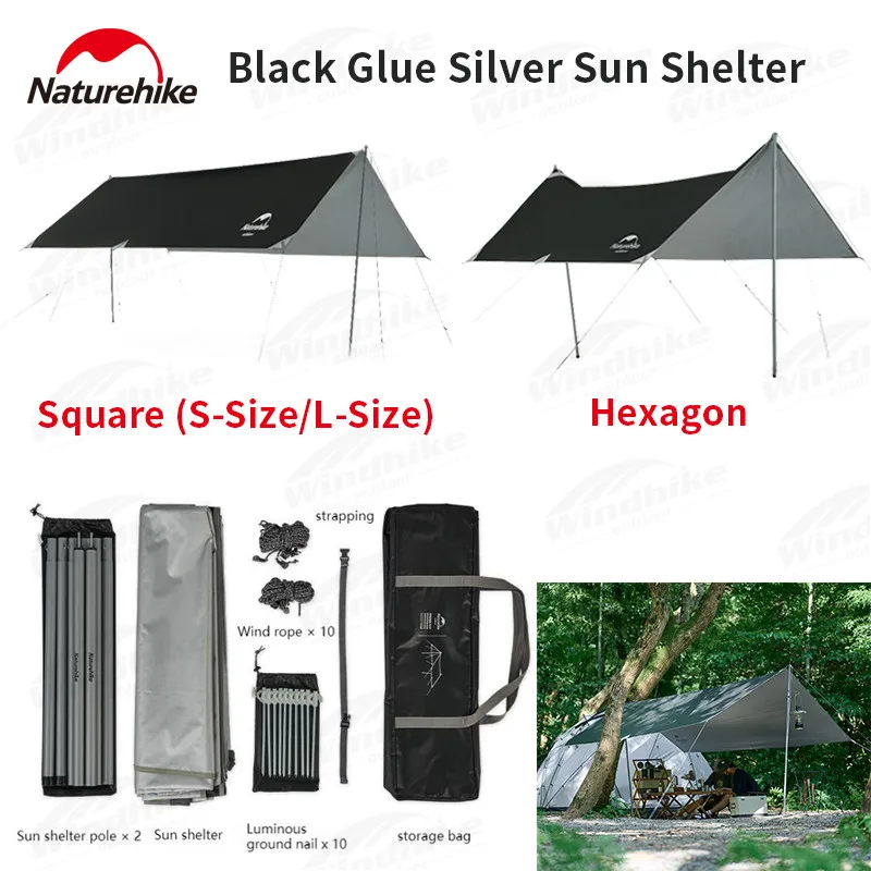 Naturehike Outdoor Awning Exterior Shade Camping Tarp Waterproof Tarpaulin Picnic Beach Canopy 210D Black Coated Titanium Vinyl
Naturehike Outdoor Awning Exterior Shade Camping Tarp Waterproof Tarpaulin Picnic Beach Canopy 210D Black Coated Titanium Vinyl