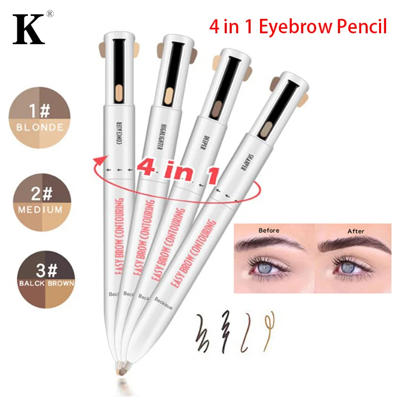 4 In 1 Waterproof Eyebrow Pencil Drawing Eye Brow Long Lasting Easy Color Eyebrow Pen Women Make up Cosmetic Tool
4 In 1 Waterproof Eyebrow Pencil Drawing Eye Brow Long Lasting Easy Color Eyebrow Pen Women Make up Cosmetic Tool