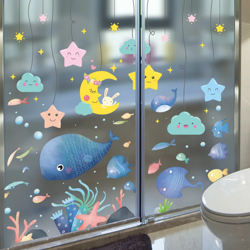 Fish Animal Wall Stickers DIY Stars Clouds Wall Decals for Kids Rooms Baby Bedroom Bathroom Nursery Toilet Home Decoration
Fish Animal Wall Stickers DIY Stars Clouds Wall Decals for Kids Rooms Baby Bedroom Bathroom Nursery Toilet Home Decoration