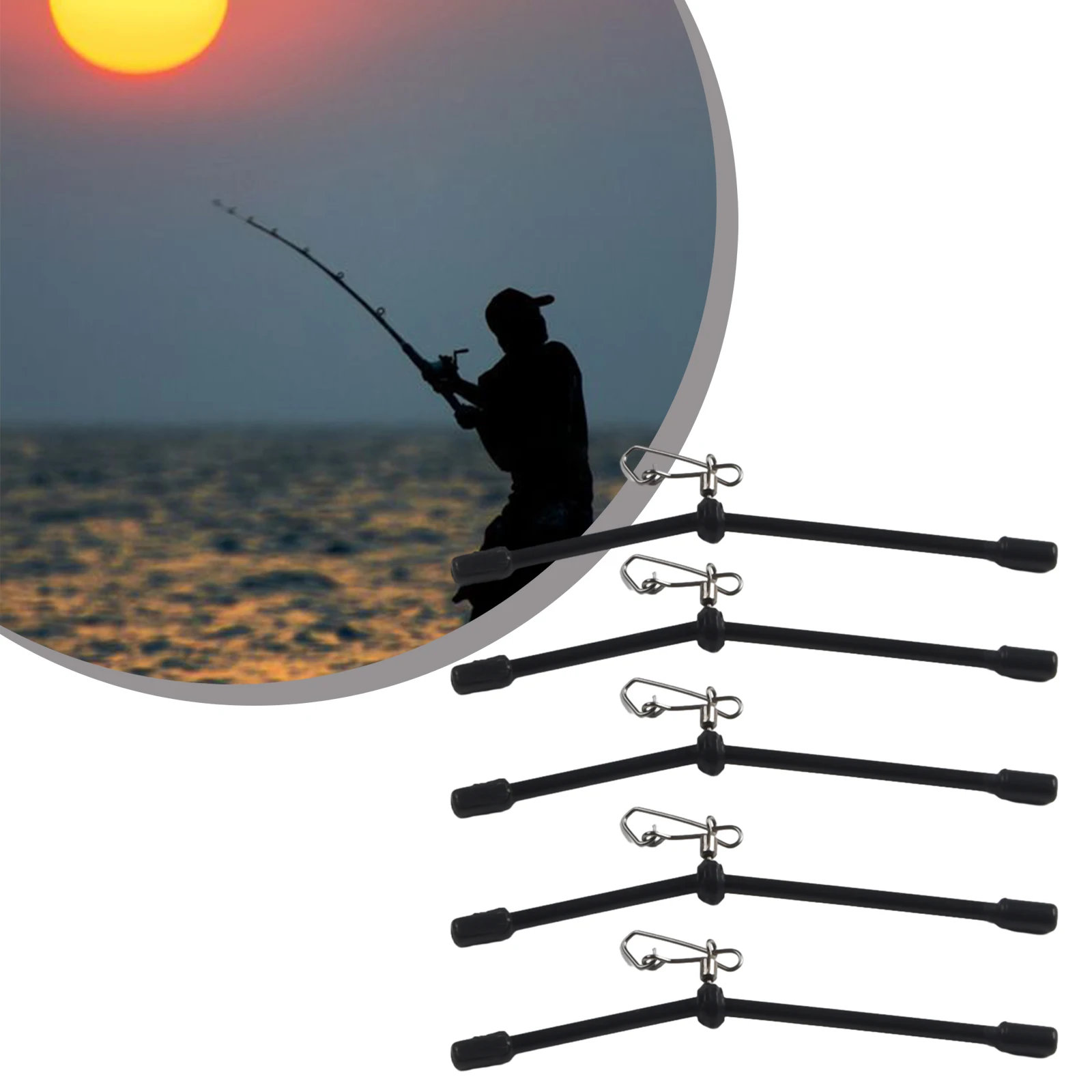 Anti-Tangle Spacer With Sinker Snap Prevents Tangles For Better Bait Presentation 5pcs Black Set Fishing Accessories
Anti-Tangle Spacer With Sinker Snap Prevents Tangles For Better Bait Presentation 5pcs Black Set Fishing Accessories