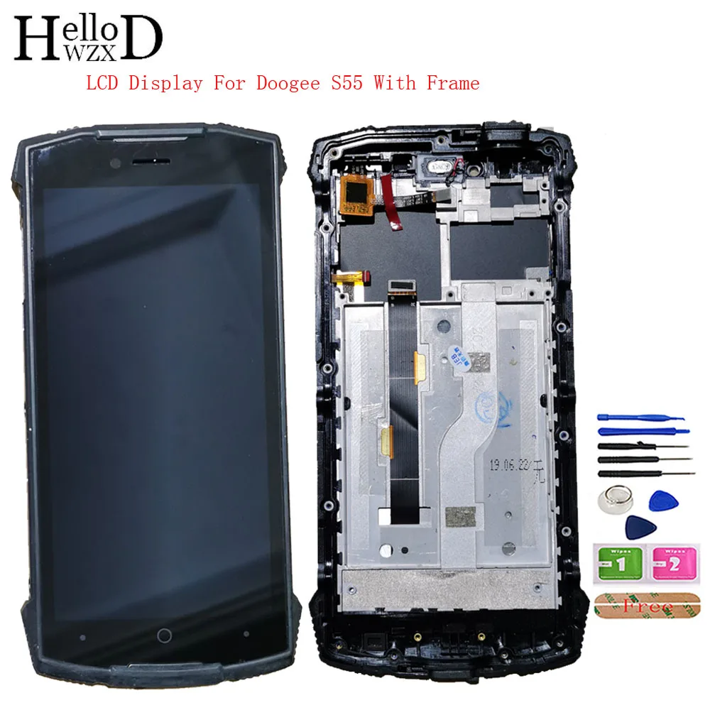 5.5" Original and Used LCD Display For Doogee S55 LCD Display Screen Display LCD For Doogee S55 Lite Parts Frame Tools 3M Glue
5.5" Original and Used LCD Display For Doogee S55 LCD Display Screen Display LCD For Doogee S55 Lite Parts Frame Tools 3M Glue