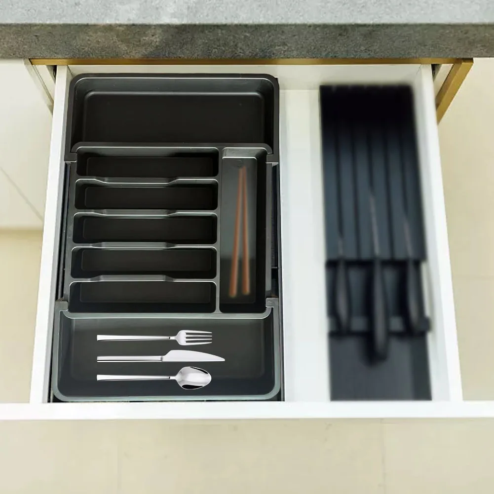 Silverware Organizer Plastics White Adjustable Compact Expandable Grey Household Tools Tabletop Mount Brand New
Silverware Organizer Plastics White Adjustable Compact Expandable Grey Household Tools Tabletop Mount Brand New
