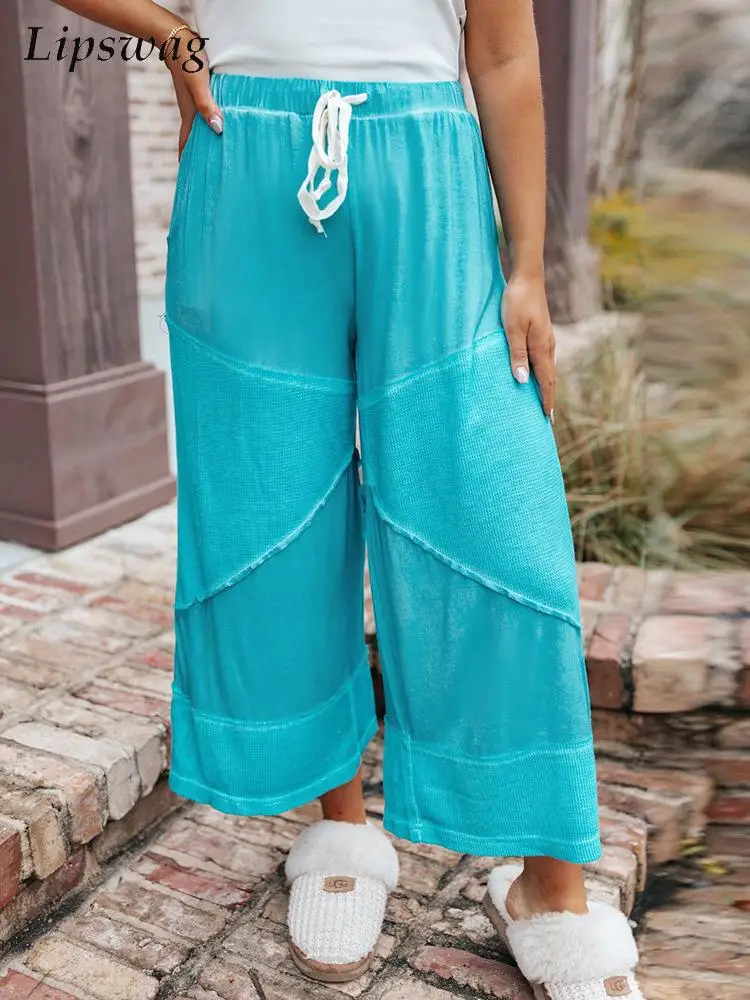 Women's Tie-Up Drawstring High Waist Trousers 2022 Elegant Female Wide Leg Pants Fashion Patchwork Block Loose Casual Sweatpants
Women's Tie-Up Drawstring High Waist Trousers 2022 Elegant Female Wide Leg Pants Fashion Patchwork Block Loose Casual Sweatpants