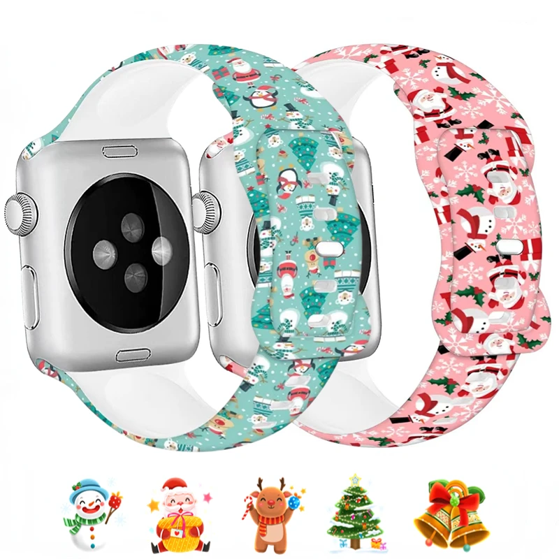 Christmas Silicone Strap For Apple Watch Ultra 8 7 49mm 45mm 41mm Printed Bracelet Belt iWatch 6 5 4 3 SE 44mm 42mm 40mm Correa
Christmas Silicone Strap For Apple Watch Ultra 8 7 49mm 45mm 41mm Printed Bracelet Belt iWatch 6 5 4 3 SE 44mm 42mm 40mm Correa
