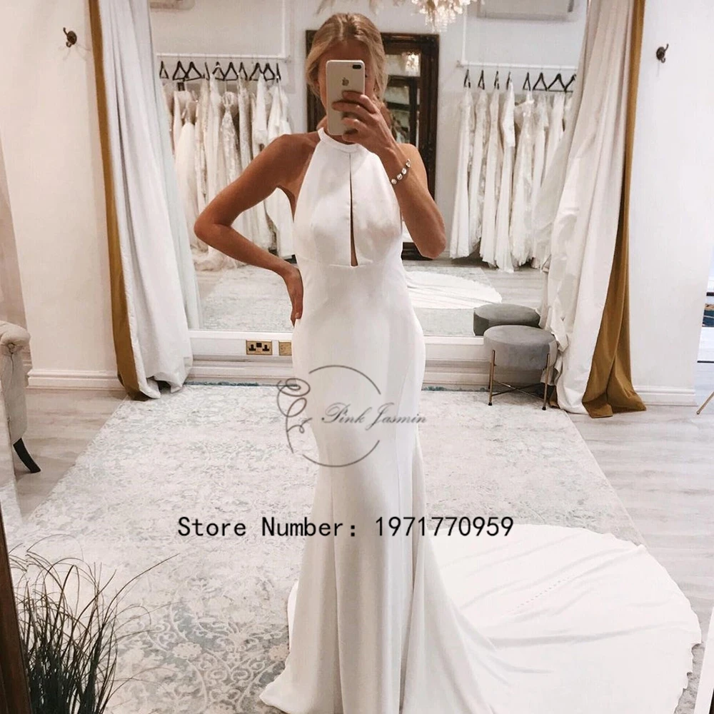 Open Back Mermaid Simple White Wedding Dresses For Women 2023 Sexy Sleeveless Sweep Train V Neck Bridal Gowns Vestido De Novia
Open Back Mermaid Simple White Wedding Dresses For Women 2023 Sexy Sleeveless Sweep Train V Neck Bridal Gowns Vestido De Novia